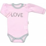 Baby Nellys Body dlouhý rukáv Love žluté – Hledejceny.cz