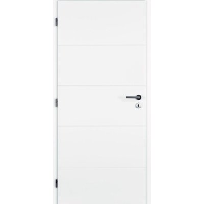 Doornite Quatro Interiérové dveře 80 L, 846 × 1983 mm, lakované, levé, bílé, plné C1MQWP.80L1 – Zboží Mobilmania