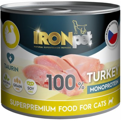 IRONpet cat Turkey 100% Monoprotein 200 g – Zboží Mobilmania