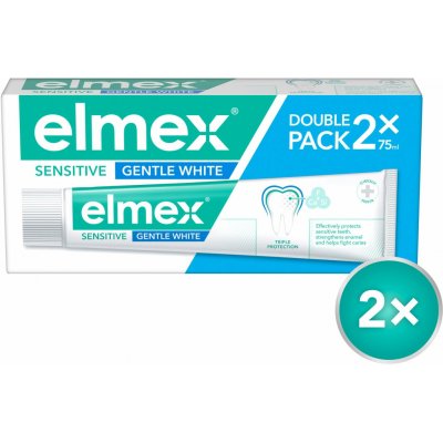 Elmex Sensitive Gentle White pro citlivé zuby 2 x 75 ml – Hledejceny.cz