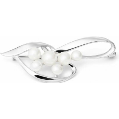 Eppi stříbrná brož s perlami Averli BC38279 – Zboží Dáma