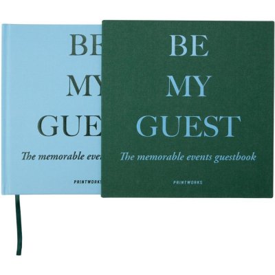 Kniha hostů Printworks zelená/modrá – Sleviste.cz