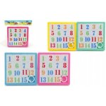 Přesouvačka hlavolam čísla plast 8x8cm mix barev – Hledejceny.cz