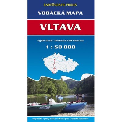Praha Vltava vodácká mapa 1:50 000