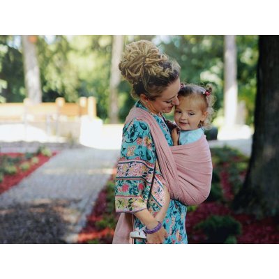 Little Frog šátek růžová Linen Wildness – Zboží Dáma