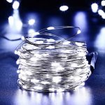 ISO 7267 Světelný řetěz na baterie 100 LED studená bílá 10 m – Hledejceny.cz