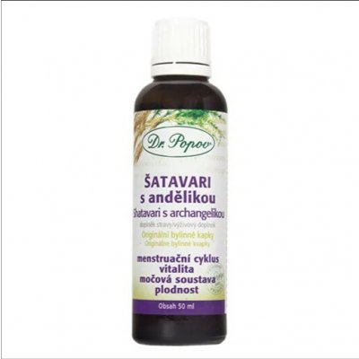 Dr. Popov Šatavari s andělikou, originální bylinné kapky, 50 ml – Hledejceny.cz