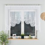 Dekorační oblouková krátká záclona na žabky BERENIKA 120 bílá 250x120 cm MyBestHome – Zboží Mobilmania