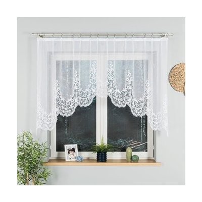 Dekorační oblouková krátká záclona na žabky BERENIKA 120 bílá 250x120 cm MyBestHome – Zboží Mobilmania