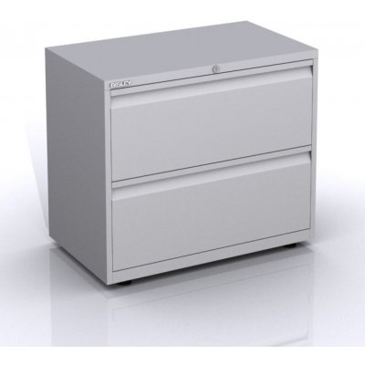 Bisley SYC08/0/2 kovová dvouzásuvková dopravní bílá ba5 RAL 9016 strukturovaný lak – Zboží Dáma