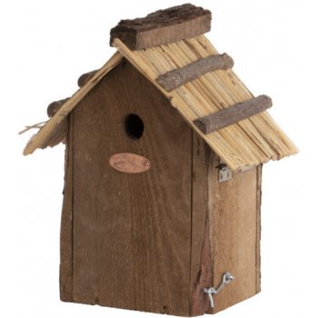 Esschert Design Dřevěná ptačí budka pro sýkoru modřinku, , slaměná střecha, přírodní
