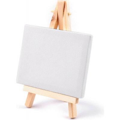 Prima-obchod Mini malířský stojan s plátnem barva 1 8x10 cm bílá – Zboží Dáma