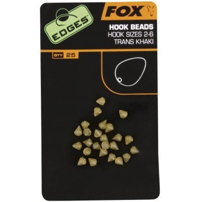 FOX Zarážky na háček Edges Hook Bead Khaki vel.2-6 – Zboží Mobilmania