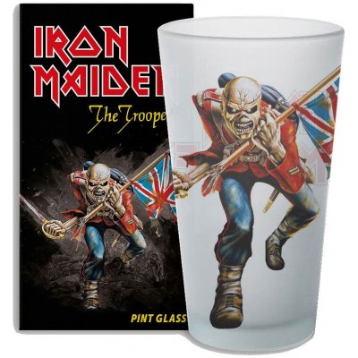 CurePink Sklenice Iron Maiden The Trooper KKLPGIM1 500 ml