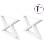 Omaxi 958588 Nohy konferenčního stolku 2 ks bílé 70 x 30-31,3 cm ocelové – Zboží Dáma