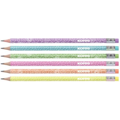 Trojhranná tužka HB Kores Grafitos Style Pastel