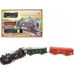 Dudlu Vláček souprava vlaková mašinka 2 vagony nákladní na baterie Zvuk plast – Zboží Dáma