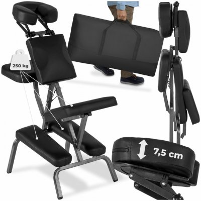 Tectake masážní křeslo z umělé kůže tectake černé – Hledejceny.cz