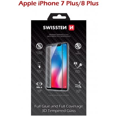 SWISSTEN Ultra Durable 3D FULL GLUE Glass pro Apple iPhone 7 Plus 8 Plus (64701702) – Hledejceny.cz