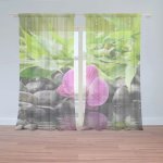 Záclony Růžová orchidej: 2 ks - 150x250 cm - Sablio – Hledejceny.cz