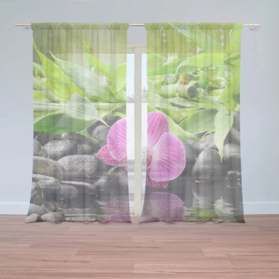 Záclony Růžová orchidej: 2 ks - 150x250 cm - Sablio – Hledejceny.cz