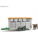 Bruder 2227 Přívěs na hospodářská zvířata velký + kráva – Zboží Dáma