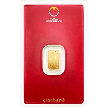 Münze Österreich zlatý slitek kinebar 1 g