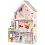 Eco Toys Dřevěný domeček pro panenky XXL Růžová rezidence – Zboží Dáma