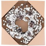 MagicHome se zasněženými kuličkami a šiškami 50 x 50 x 14 cm – Zboží Dáma