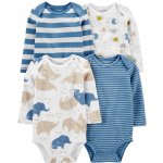 CARTER'S Body dlouhý rukáv Blue Animals chlapec 4ks – Zboží Dáma