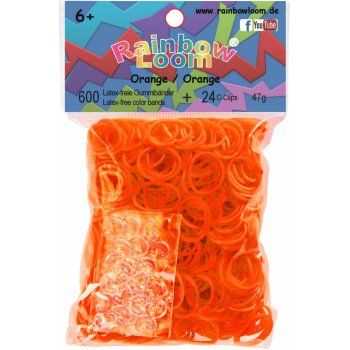 RAINBOW LOOM Original gumičky 600 kusov oranžová