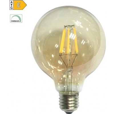 Diolamp LED Globe Filament žárovka G95 Amber 10W/230V/E27/2700K/1160Lm/360°/Dim