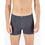 Gina pánské boxerky s kratší nohavičkou, kratší nohavička, šité, s potiskem Eco Bamboo 73129P tm. šedá olivová – Zboží Dáma