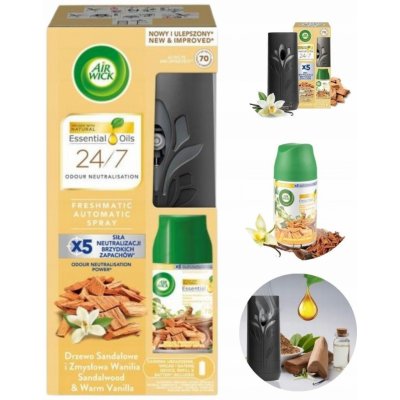 Air Wick FreshMatic Vanilka a Santalové dřevo strojek a náplň 250 ml – Sleviste.cz