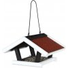 Zahradní krmítko a budka Trixie NATURA venkovní krmítko – černo-bílé s červenou střechou 30 x 18 x 28 cm