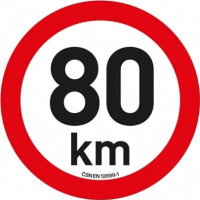 Compass Samolepka omezení rychlosti 80 km/h reflexní (200 mm), 34474 – Zbozi.Blesk.cz