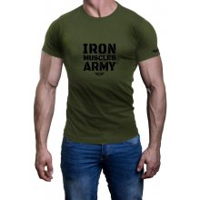 Iron Muscles tričko IRON MUSCLES ARMY khaki
