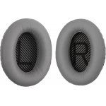 eses náušníky pro sluchátka Bose QuietComfort 2 15 25 a 35 šedé s černým vnitřkem kožené – Sleviste.cz
