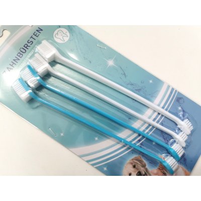 Nobby oboustranný zubní kartáček pro psy 4 ks – Zboží Mobilmania