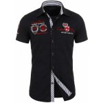 Carisma pánská košile krátký rukáv slim fit 9002 černá – Zboží Dáma