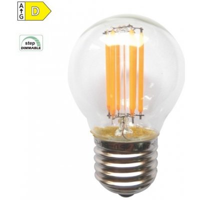 Diolamp LED Mini Globe Filament žárovka čirá P45 4W/230V/E27/2700K/570Lm/360°/Step Dim