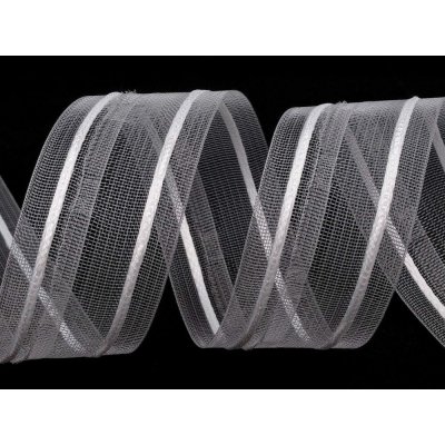 Záclonovka šíře 50 mm tužkové řasení METRÁŽ - transparent – Zboží Dáma