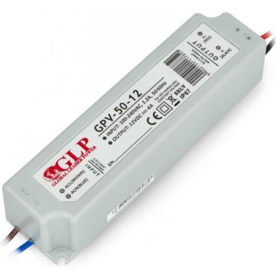 Napájecí zdroj pro LED pásky GLP GPV-50-12 - 12V / 4A / 48W – Zbozi.Blesk.cz