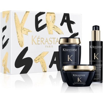 Kérastase Chronologiste Vánoční set šampon 250 ml + maska 200 ml + bezoplachová péče 150 ml dárková sada – Zbozi.Blesk.cz