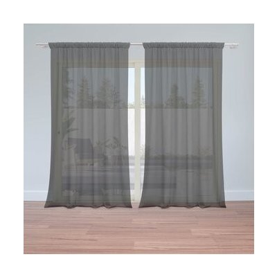 Sablio Záclony Černá: 2ks 150x250cm – Hledejceny.cz