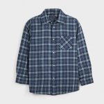 Mayoral Nukutavake kostkovaná košile 7128 modrá – Zboží Dáma