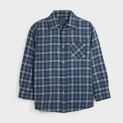 Mayoral Nukutavake kostkovaná košile 7128 modrá – Zboží Dáma