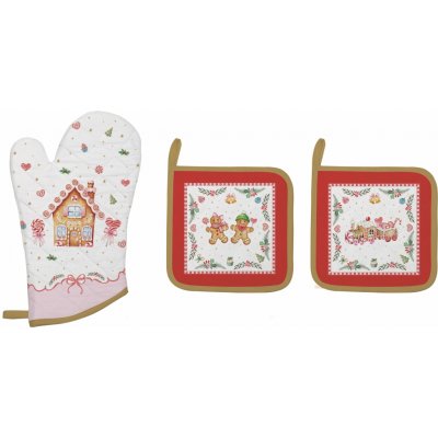 Easy Life Kuchyňská rukavice a dvě chňapky Nutcracker 3 ks – Zboží Dáma Easy Life Kuchyňská rukavice a dvě chňapky Nutcracker 3 ks – Zboží Dáma