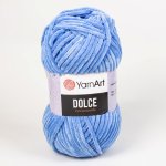 Pletací příze YarnArt DOLCE 777 nebesky modrá, efektní, 100g/120m