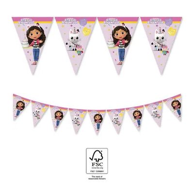 Vlaječková girlanda Gábinin kouzelný domek 2,3 m – Zboží Dáma